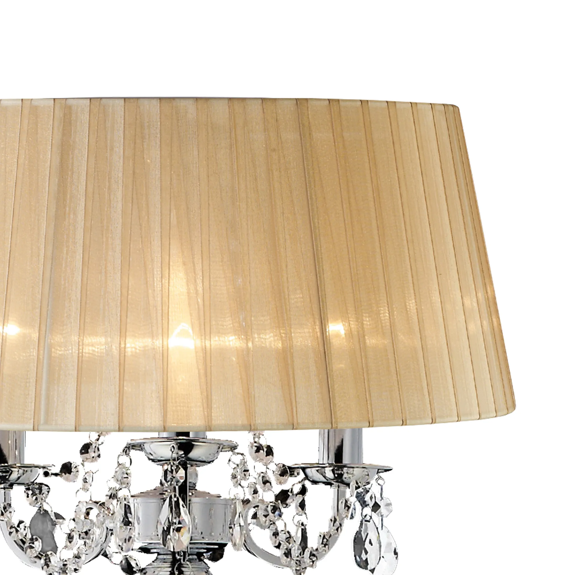 Olivia Crystal 163cm Floor Lamp 3 Light IL30063/SB  Diyas Olivia Polished Chrome-Soft Bronze
